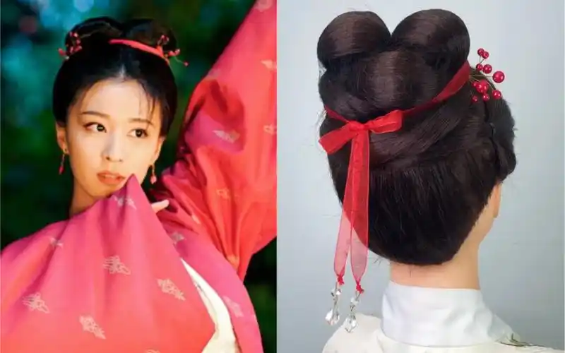 清平乐张贵妃同款发型,宋制发型简单易学,精致又好看!