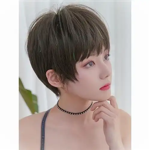 式齐帅气女全2021超中性新款头短发耳学生日系假发初恋套头酷网红