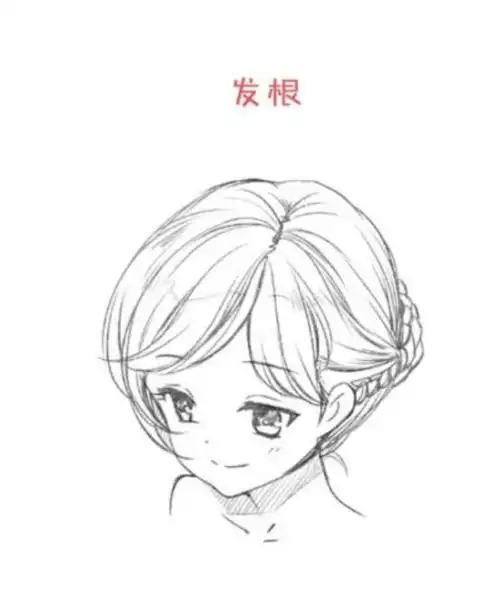 右边的发际线间断较多,左边的线间断较少,笔压稍粗.