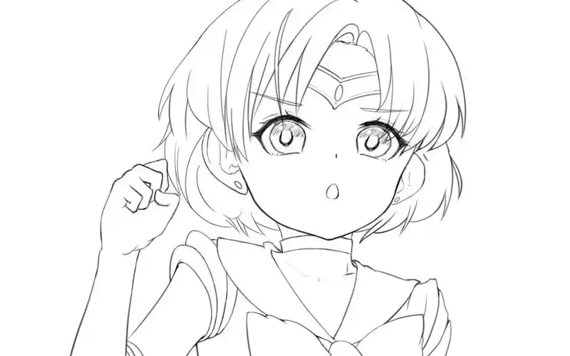 原画作业2-2线稿-美少女战士