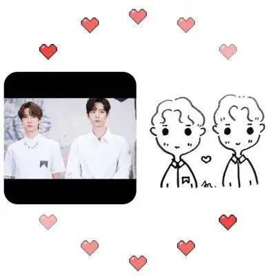 肖战王一博可爱简笔画