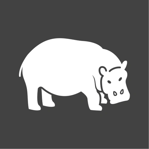 hippo icon - 素材 - canva可画