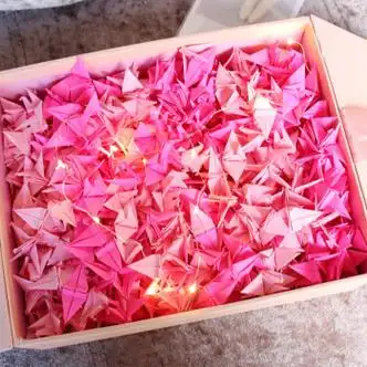 千纸鹤折纸成品365只520只手工千纸鹤折纸成品渐变色创意惊喜情人节