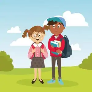 跳跃国外小学生图片