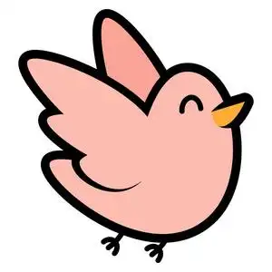 白色背景的卡通可爱的小鸟图片