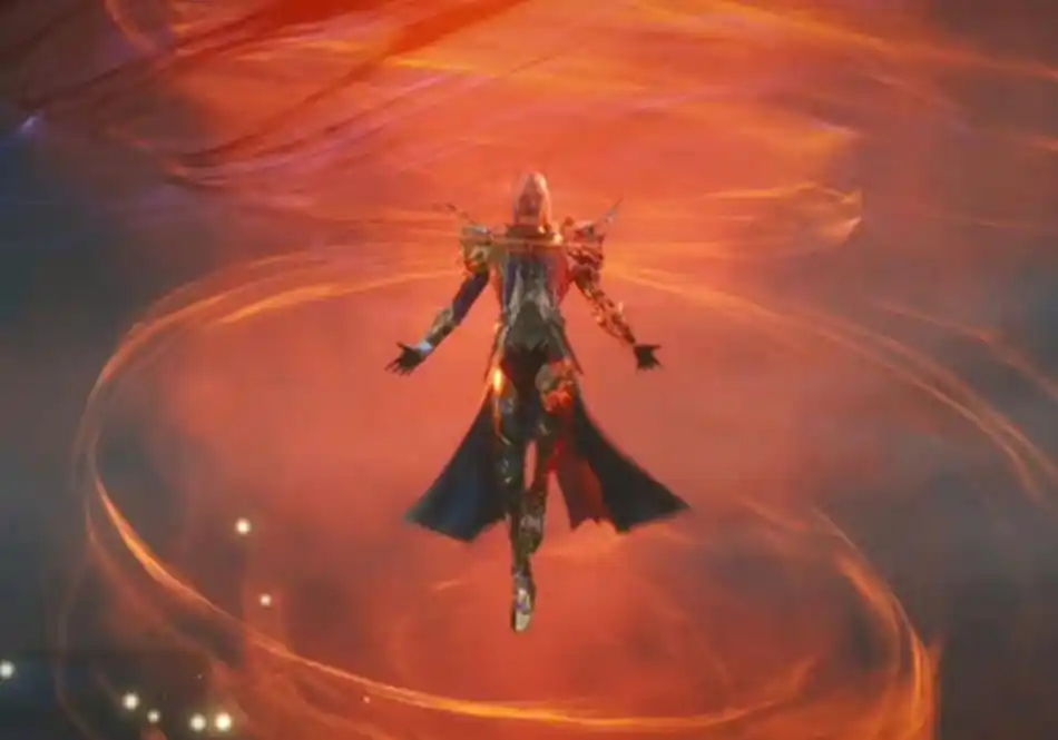 唐三双神共存神装,海神八翼被染红,手执两大神器,正脸很像小舞