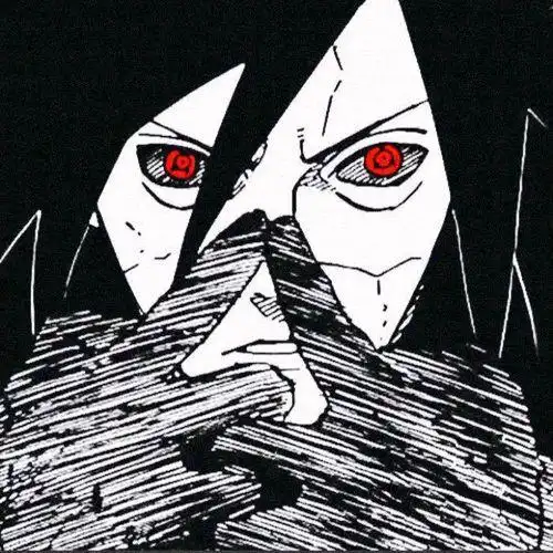 宇智波斑黑白高清头像图片