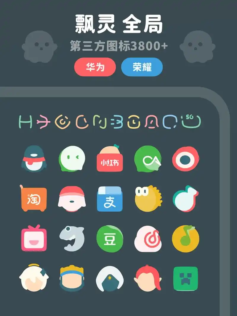 全局主题,海量适配,不规则图标