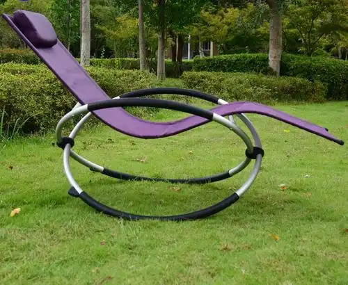 庭院花园休闲摇摆铁躺椅 kd 休闲椅