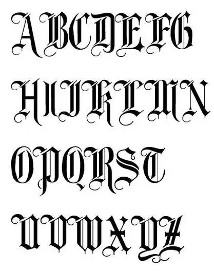 p>哥特式字体,又称blackletter,哥特体,在公元1150年到17世纪,它曾是