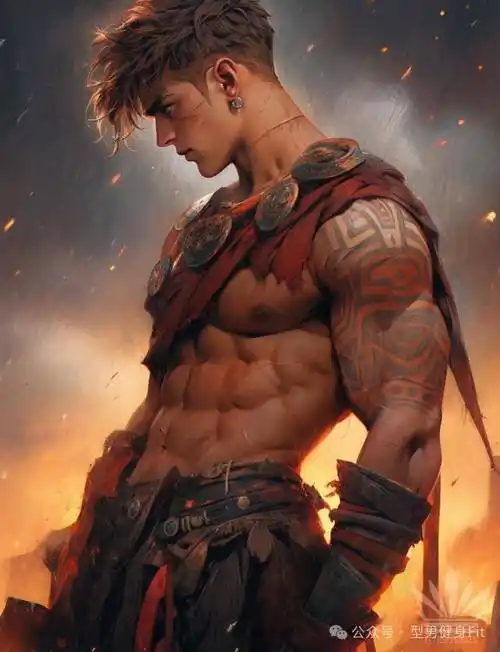 帅气,唯美肌肉男,ai绘画