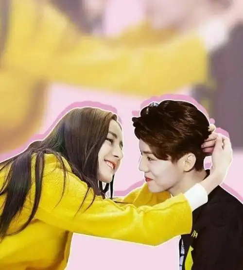 迪丽热巴和鹿晗情侣头像带字图片高清图片_头像图片_扣扣乐园