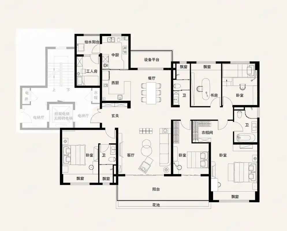 奢雅的大平层户型,值得品鉴!