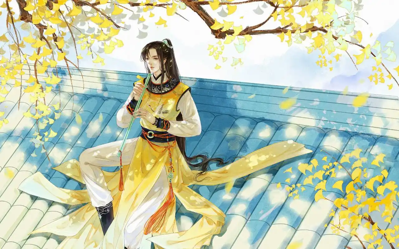 古风美男英俊潇洒插画图片桌面壁纸