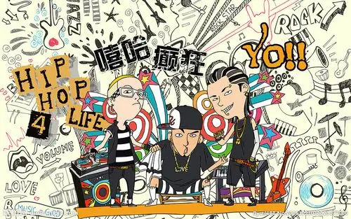 嘻哈风格hiphop潮流背景墙图片