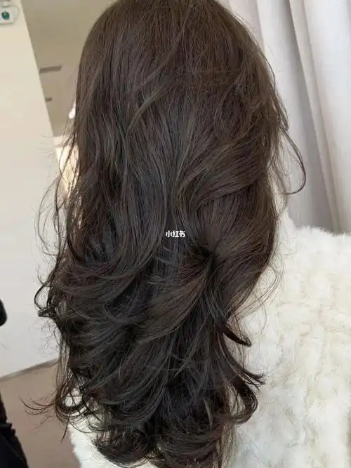 高级黑茶色77慵懒感烫发