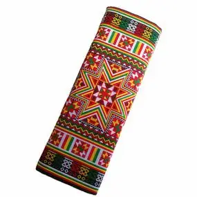 瑶族本土经典八角花纹样花边织带瑶家人服装头帕民族特色配饰辅料