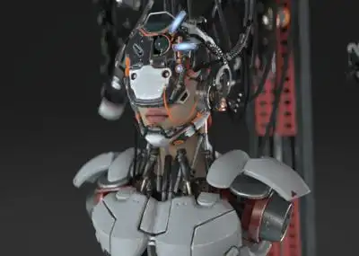 攻壳机动队 赛博朋克 科幻未来 草雉素子 生化人 人工智能 电缆线缆