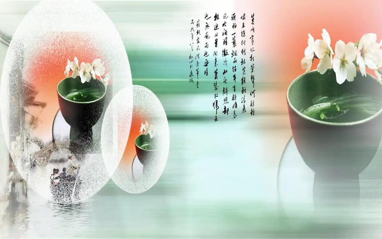 小清新淡雅的中国风插画背景精选壁纸图片(二)