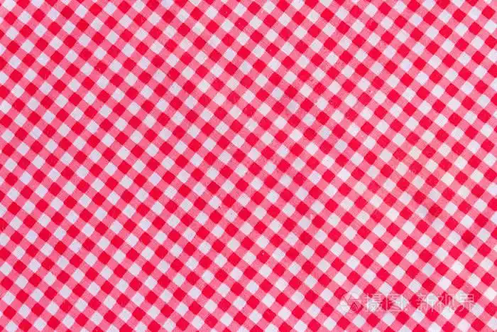 经典粉红色格子面料背景