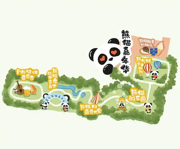 手绘活动导览图|插画|商业插画|饿晕的小女警 - 原创作品 - 站酷 (zco