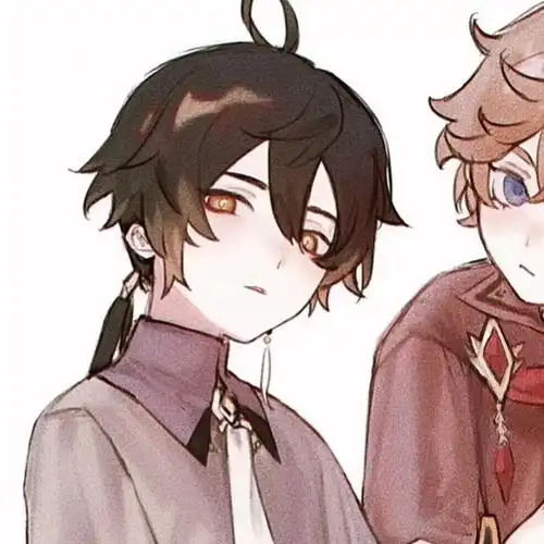 原神动漫头像情侣头像公子达达利亚钟离