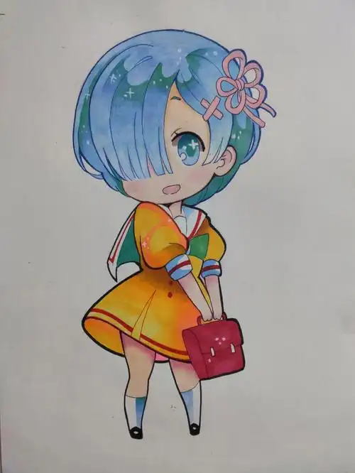 动漫人物马克笔临摹