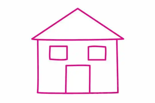 房子简笔画的画法步骤教程及图片大全