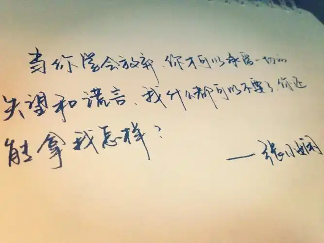 张小娴 手写字 手写控