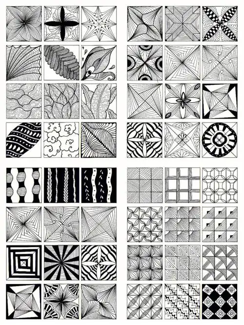 干货分享黑白装饰画纹样