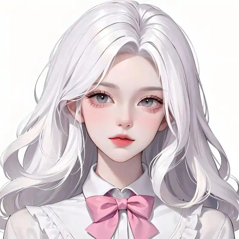 白毛控·清纯学姐·女生头像           图片由mewxai生成