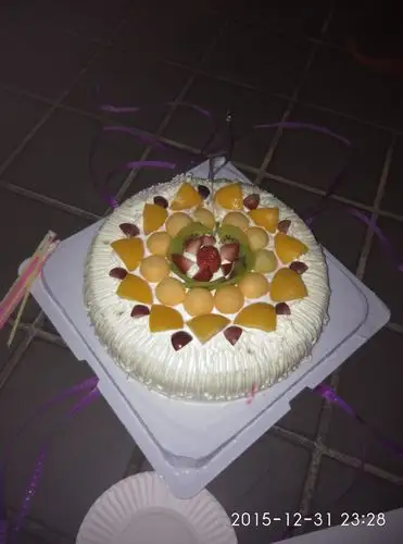 自拍 小米拍的跨年蛋糕