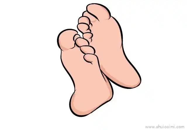脚丫简笔画画法图解