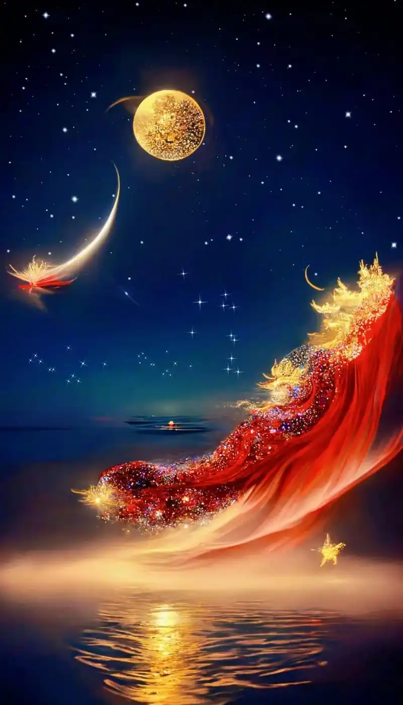 七彩祥云,红莲,美轮美奂.炫彩#ai绘画 #手机壁纸 #梦幻 - 抖音