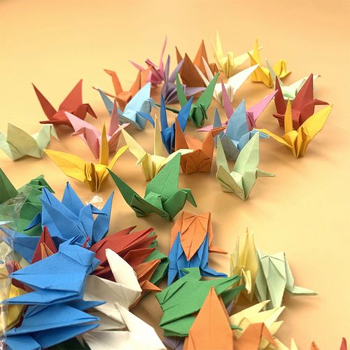 纯手工折纸千纸鹤成品创意纯色折纸diy制作送男女友创意生日礼物七夕