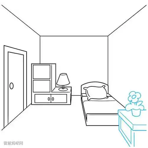如何画房间-图3如何画房间-图2如何画房间-图1简笔画作品完成图