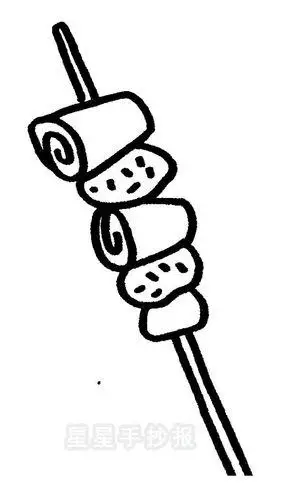 烧烤图画简笔画