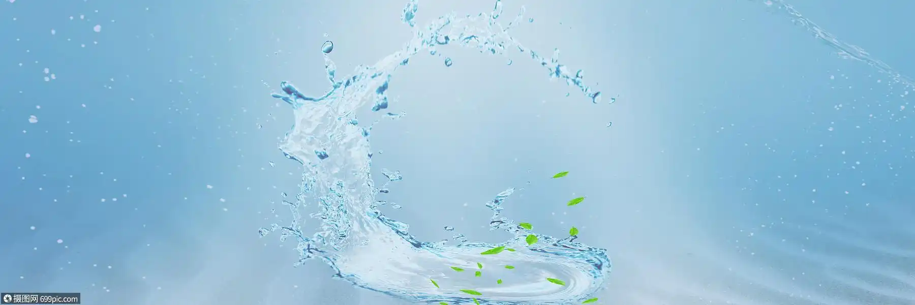 美容补水背景蓝色背景创意背景图