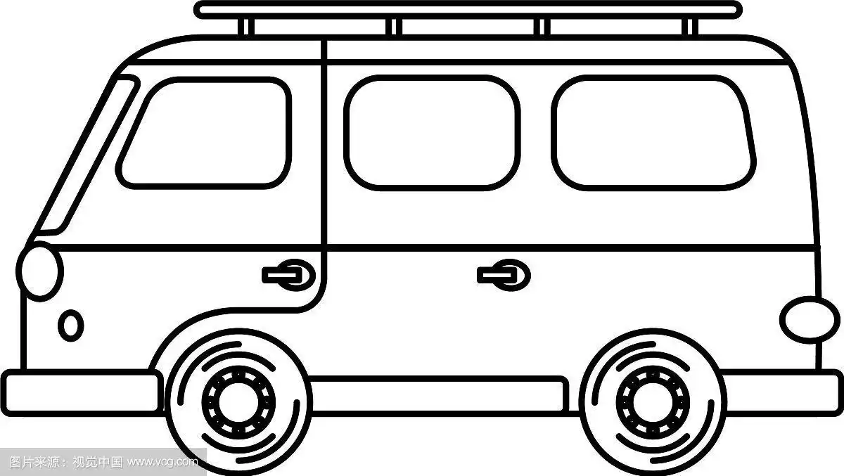 van turism孤立的图标