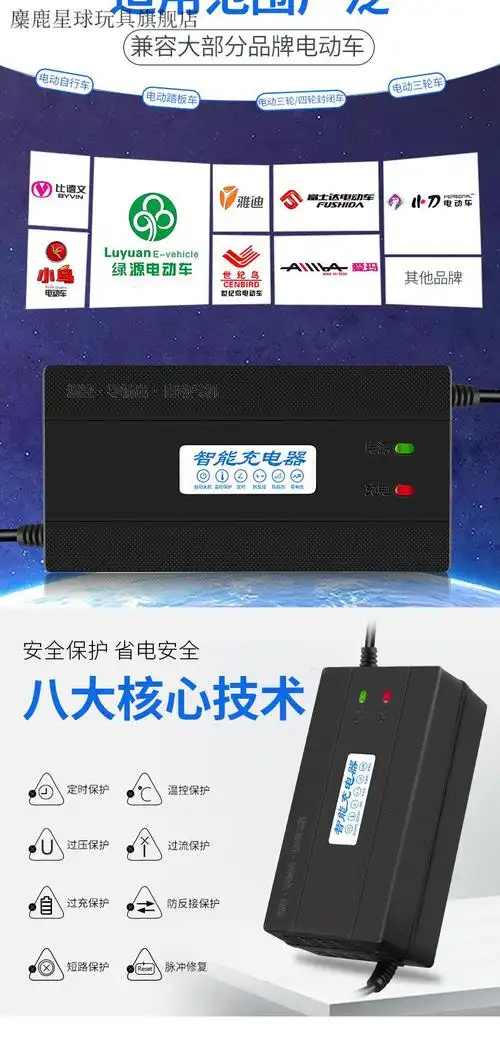 三轮车充电器电动三轮车充电器电动车电瓶充电器48v12ah20ah60v72伏