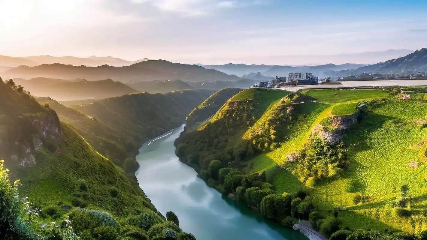 吞吞高清壁纸9015,漫步美丽山川间