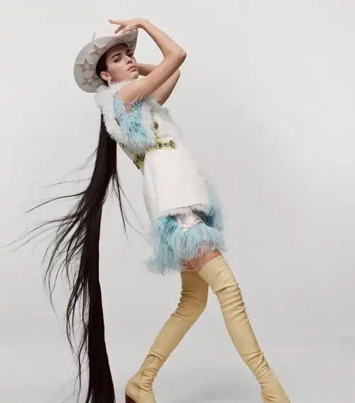 肯达尔·詹娜用超长秀发演绎完美艺术风情,这次太美了