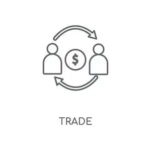 贸易概念笔画符号设计.