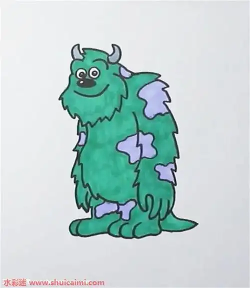 毛怪怎么画毛怪简笔画简单又漂亮