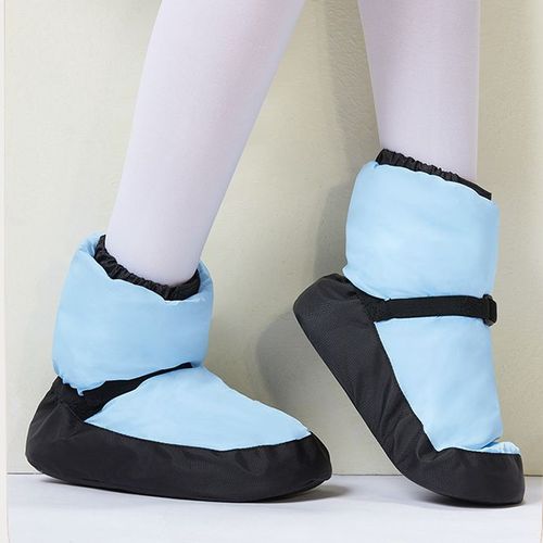 芭蕾保暖鞋女冬季舞蹈生跳舞专用夹棉热身舞蹈靴加绒加厚底练功鞋