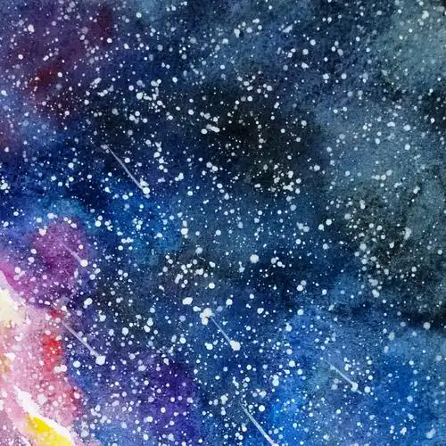 《星空》原创纸本水彩