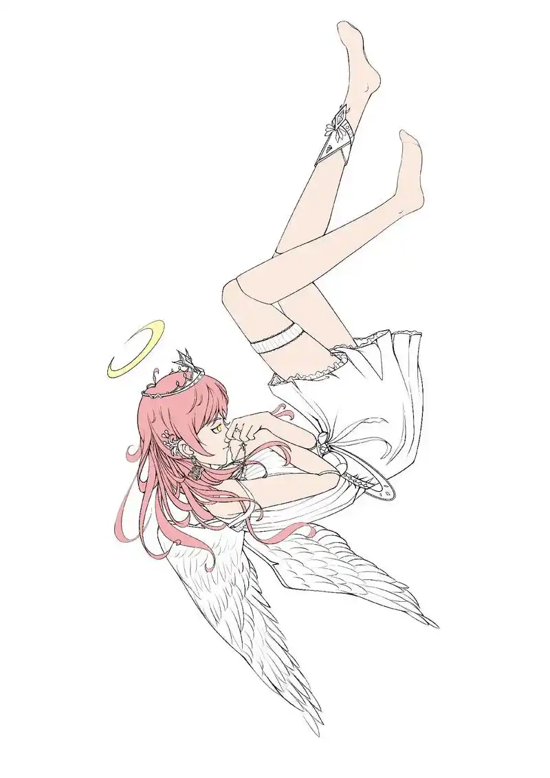 坠落天使×僵尸新娘 线稿分享 图片参考来自某书##procr - 抖音