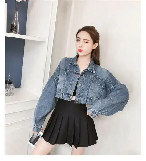 港味年龄韩新牛仔短款外套时尚宽松百搭外套气质上衣女 - 生活搭配网