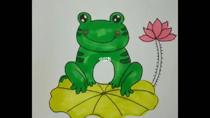 荷叶上的小青蛙,简笔画快来学习吧#儿童简笔画  ##简笔画 #简笔画教程