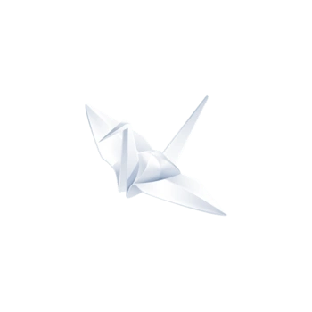 白色千纸鹤浪漫矢量